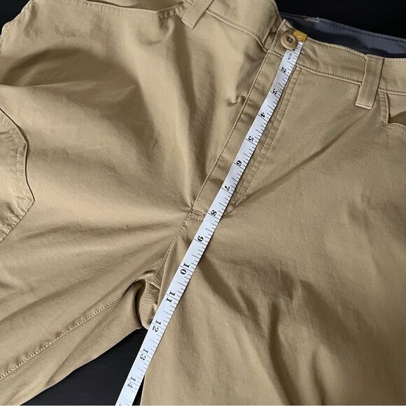 Eddie Bauer Tech Pants Mens 38x30 Tan Fleece Lined Nylon Cargo Stretch Outdoors - Picture 14 of 15